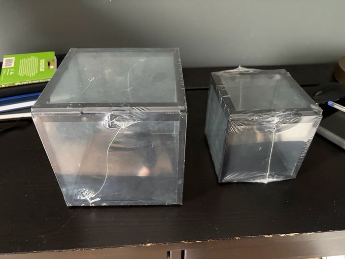 Ikea glass display boxes