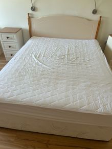 Double bed mattress and headboard