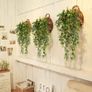NEW SALE |  2 PCS Artificial Hanging Plants Plastic Plants Fake Plants for Indoors Trailing Plants for Hanging Baskets for Indoor Outdoor Garden Wedding Party Decoration Image 5