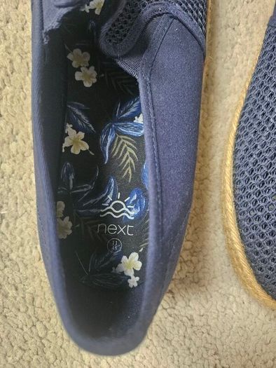 Navy Mesh Espadrilles