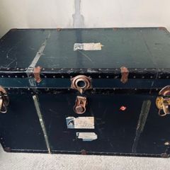 Vintage Holland America Line Steamer Trunk 1960s - 98cm