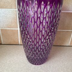Large Purple Galway Amethyst Crystal Vase
