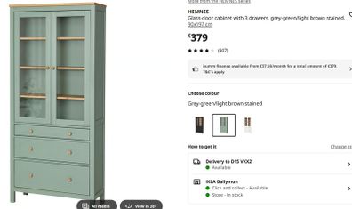 Glass door cabinet/ Book Shelf - unpacked
