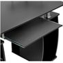 Computer Desk Office Table with Extendible Keyboard Shelf and Two Drawers Various Colour Black Image 6