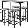 Bar Table Set with 4 Stools Image 2
