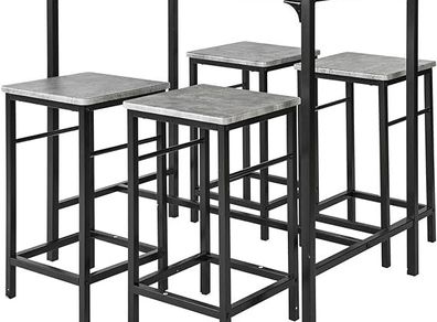 Set of 1 Table + 4 Stools Set Bistro Bar Table FREE DELIVERY