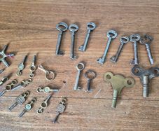 collection of pocket-  watch  clock keys