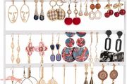 100 Holes Earring Stand Holder 5-Tier Earring Organiser Earring Display Stand Rack Jewellery Stand Holder Organiser Tower with Tray for Earrings Studs (MULTIPLE COLOURS)