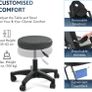 Adjustable Beauty Bed Massage Table 3 Section Leather Spa Treatment Bed with Headrest Image 4