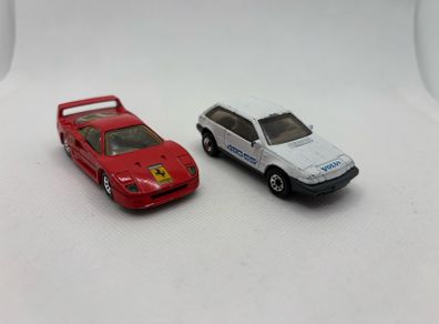 Vintage Matchbox  Super Fast Ferrari F40 and Volvo 480