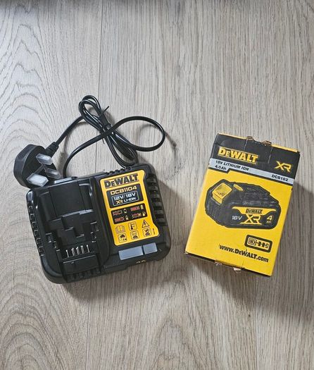 DeWalt DCB182 4Ah XR 18V Battery & DCB1104 4Ah Multi Volt Charger