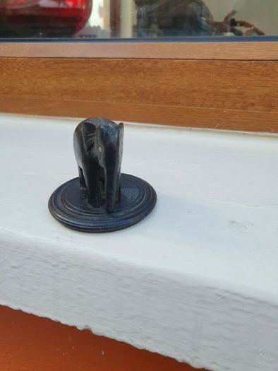 hand carved wooden elephant