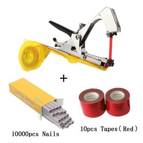 Tying Machine Plant Garden Plant Tapetool Tapener +10 Rolls Tape Set for Vegetable Grape Tomato Cucumber Pepper Flower