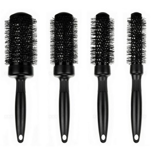 Vented Round Barrel Hair Brush Nano Thermal Ceramic & Ionic - Set of 4