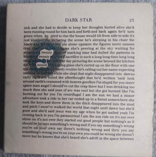 Dark Star - Twenty Twenty Sound CD (1999) Ltd Ed Gatefold Mini LP Digpak Indie +