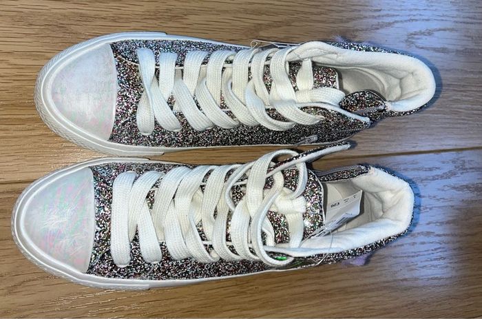 Next BNWT Unicorn Glitter Hi top Shoe size 4/37