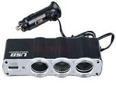 3 Port Triple Socket USB Auto Car Cigarette lighter Charger Adapter Splitter FAST SHIPPING