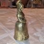 Vintage Brass Lady Bell Image 3