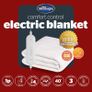 Silentnight Comfort Control Electric Blanket Double Bed - Heated Underblanket with 4 Heat Settings - Fast Heat Up - Overheat Protection and Easy Fit Straps - Machine Washable - Double - 135x120cm Image 9
