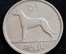 Ireland - 1928 - 6 Pence - Wolfhound - KM.5 - [771]
