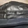 black leather look scrunched mini skirt from boohoo Image 4