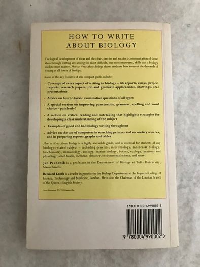 Pre-used How to rite about Biology
