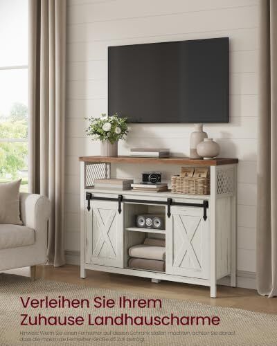 Sideboard Kitchen Cabinet Storage Cabinet with 2 Sliding Doors Adjustable Shelves