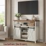 Sideboard Kitchen Cabinet Storage Cabinet with 2 Sliding Doors Adjustable Shelves Image 6