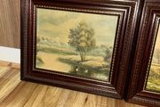 vintage landscape paintings in frame