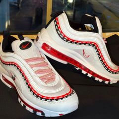 Nike Air Max White, Red & Black Sneakers
