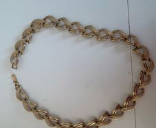 Vintage Gold Statement Link Collar Necklace