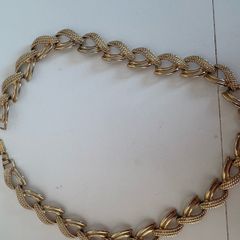 Vintage Gold Statement Link Collar Necklace
