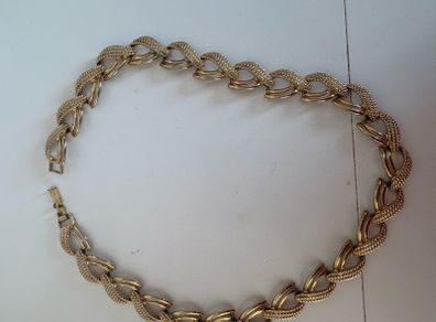 Vintage Gold Statement Link Collar Necklace