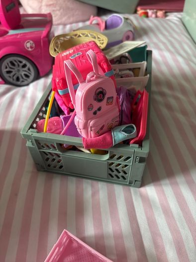 Large Barbie bundle of dolls, car & accessories