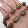 Antique Venetian Style Feather Desgin & Venetian WhiteHeart Glass Beads Necklace Image 8