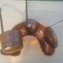 Vintage-style copper cookware and kitchen accessories. Image 6