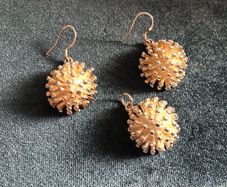 Sterling silver earrings and pendant set