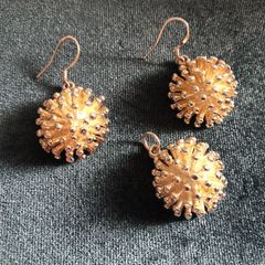 Sterling silver earrings and pendant set