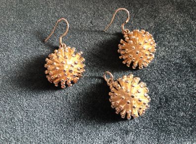 Sterling silver earrings and pendant set