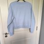 Calvin Klein Jeans cropped sweatshirt pale blue sequin logo size L EUR 40 42 UK 12 14 Image 4