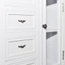 Cabinet with 5 Drawers 2 Shelves White Image 2