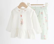 Brand new with tags Age 9 -12 months Next Bunny Baby Long Sleeve Top And Leggings Set