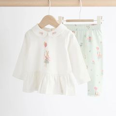 Brand new with tags Age 9 -12 months Next Bunny Baby Long Sleeve Top And Leggings Set