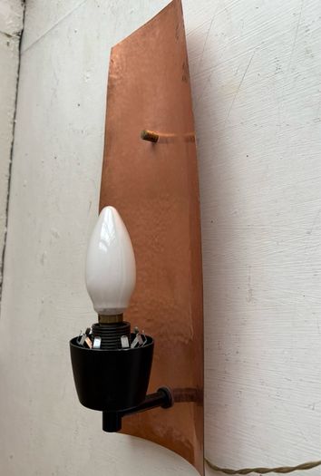 Retro vintage Mid-century Danish wall sconce lights X2 c1960