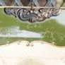 Antique Victorian Grecian Maiden  Green Roses Floral  Celluloid Photo Album Image 6