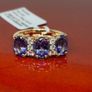 Gold 14K (585) Yellow Gold AAA Tanzanite & Lab Grown Diamond Image 8