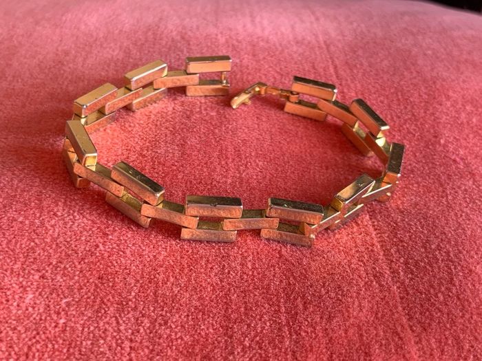 18k rolled gold link chain bracelet
