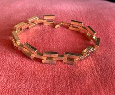 18k rolled gold link chain bracelet