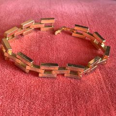 18k rolled gold link chain bracelet