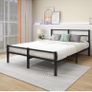 4ft6 Double Bed Frame with Headboard, Metal Slats Support Platform Bed Frames Double Bed with Storage Under Bed, Enhanced Support Stable Easy Assembly, Noise Free, No Box Spring Needed, Black Image 7